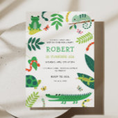 Invitation de fête d'anniversaire de reptile