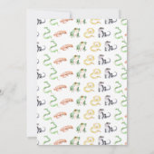 Invitation de fête d'anniversaire de reptile (Dos)