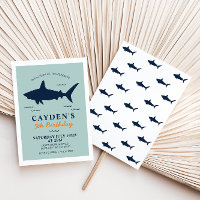 Invitation de fête d'anniversaire de requin