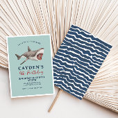Invitation de fête d'anniversaire de requin