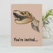 Invitation de fête d'anniversaire de Rex Dinosaur (Debout devant)