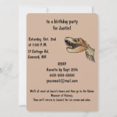Invitation de fête d'anniversaire de Rex Dinosaur (Dos)