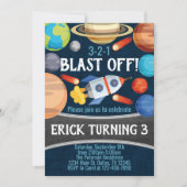 Invitation de fête d'anniversaire de Rocket de (Devant)