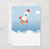 Invitation de fête d'anniversaire de Rocket Ship (Dos)