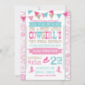 Invitation de fête d'anniversaire de rodéo de (Devant)