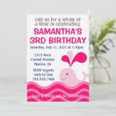 Invitation de fête d'anniversaire de rose de la (Debout devant)