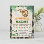 Invitation de fête d'anniversaire de serpents (Debout devant)