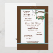 invitation de fête d'anniversaire de singe Brown 5 (Devant / Derrière)