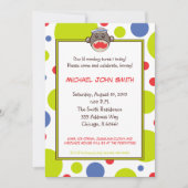 Invitation de fête d'anniversaire de singe de (Devant)