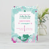Invitation de fête d'anniversaire de sirène (Debout devant)