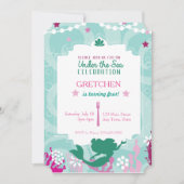 Invitation de fête d'anniversaire de sirène (Devant)