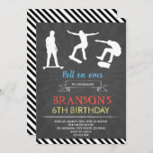 Invitation de fête d'anniversaire de skate (Devant / Derrière)