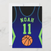 Invitation de fête d'anniversaire de Slam Dunk (Dos)