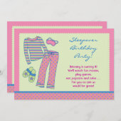 Invitation de fête d'anniversaire de Sleepover (Devant / Derrière)