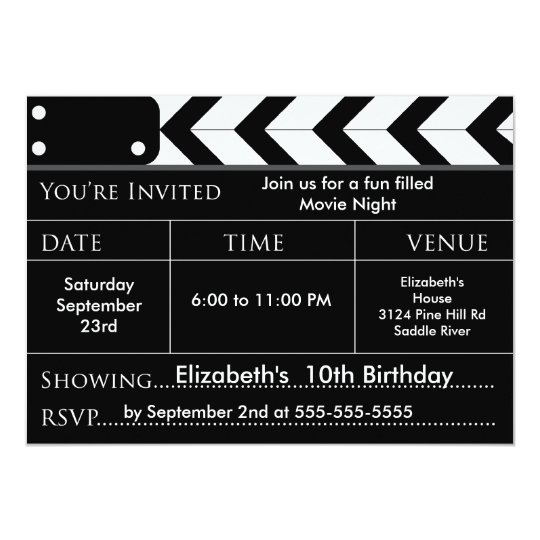 Invitation De Fete D Anniversaire De Soiree Cinema Zazzle Be Invitation De Fete D Anniversaire De Soiree Cinema Zazzle Be