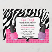 Invitation de fête d'anniversaire de spa (Devant / Derrière)