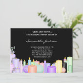 Invitation de fête d'anniversaire de spa de bougie (Debout devant)