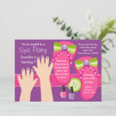 Invitation de fête d'anniversaire de spa de Mani (Debout devant)