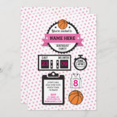 Invitation de fête d'anniversaire de sport de (Devant / Derrière)