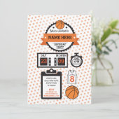 Invitation de fête d'anniversaire de sport de (Debout devant)