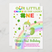 Invitation de fête d'anniversaire de St. Patrick. (Devant / Derrière)