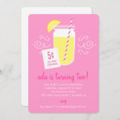 Invitation de fête d'anniversaire de stand de (Devant / Derrière)