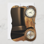 Invitation de fête d'anniversaire de Steampunk (Dos)