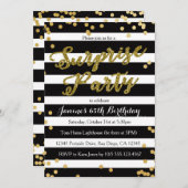 Invitation de fête d'anniversaire de surprise (Devant / Derrière)