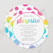 Invitation de fête d'anniversaire de surprise de (Devant / Derrière)