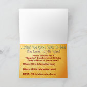 Invitation de fête d'anniversaire de surprise pour (Intérieur)