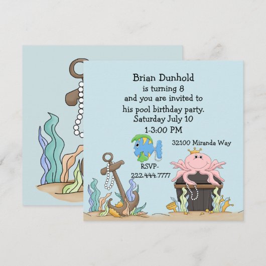 Invitation de fête d'anniversaire de thème de (Devant / Derrière)