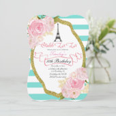 Invitation de fête d'anniversaire de thème de (Debout devant)