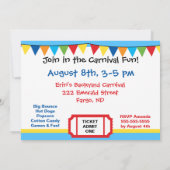 Invitation de fête d'anniversaire de thème de (Dos)