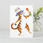 Invitation de fête d'anniversaire de tigre de (Debout devant)