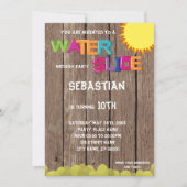 Invitation de fête d'anniversaire de toboggan (Devant)