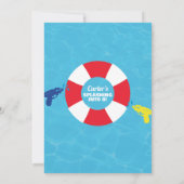 Invitation de fête d'anniversaire de toboggan (Dos)