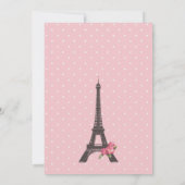 Invitation de fête d'anniversaire de Tour Eiffel (Dos)