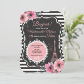 Invitation de fête d'anniversaire de Tour Eiffel (Debout devant)