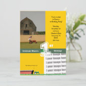 Invitation de fête d'anniversaire de tracteur :  (Debout devant)