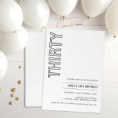 Invitation de fête d'anniversaire de trente-et-un 