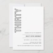 Invitation de fête d'anniversaire de trente-et-un  (Devant)