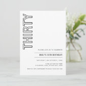 Invitation de fête d'anniversaire de trente-et-un  (Debout devant)