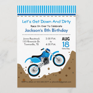 Invitation de fête d'anniversaire de vélo de