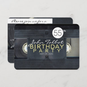 Invitation de fête d'anniversaire de VHS de la