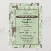 Invitation de fête d'anniversaire Deer Hunter (Devant / Derrière)