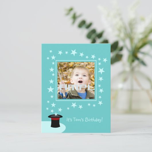 Invitation de fête d'anniversaire d'enfant de (Debout devant)