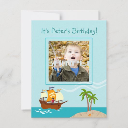 Invitation de fête d'anniversaire d'enfant de (Devant)