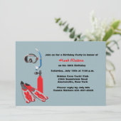 Invitation de fête d'anniversaire d'équipement de (Debout devant)