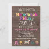 Invitation de fête d'anniversaire d'équitation (Devant)