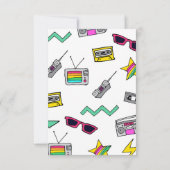 Invitation de fête d'anniversaire des années 80 Th (Dos)